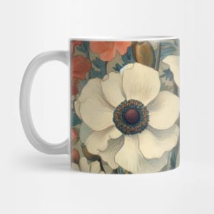 anemone and poppy flower pattern 5 Mug